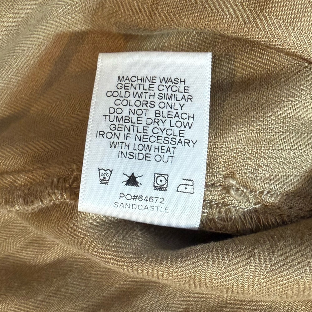 Evereve Women’s Linen Blend Tessa Cargo Pant Size 26 Sandcastle Tan Khaki Jogger - Picture 9 of 14